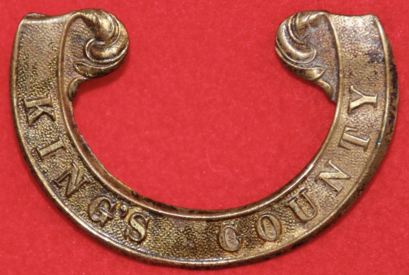 King's County Round Forage Cap Badge