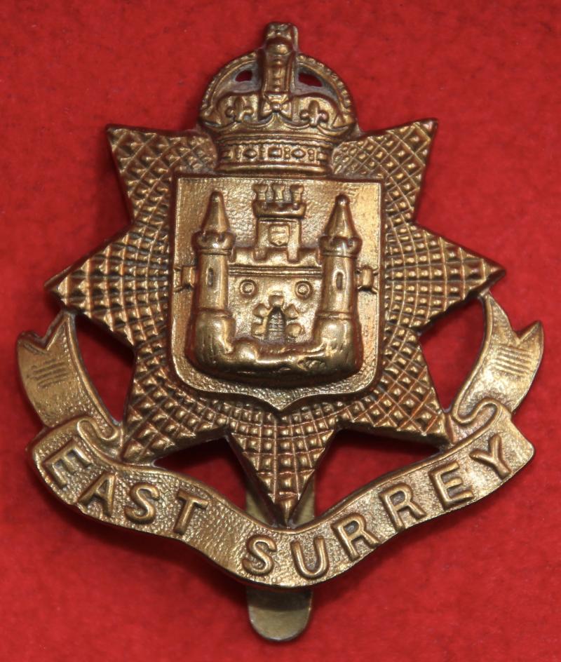 E Surrey Regt (1916) Cap Badge