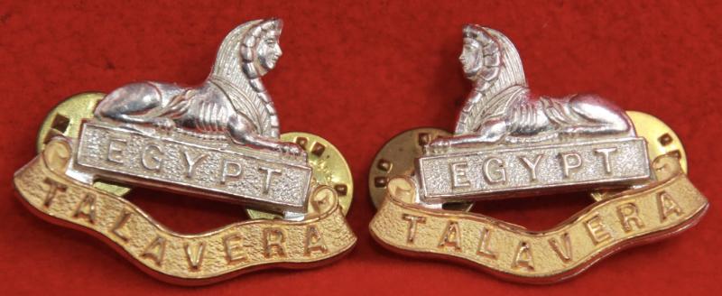 2nd E Anglian Officer's Collar Badges