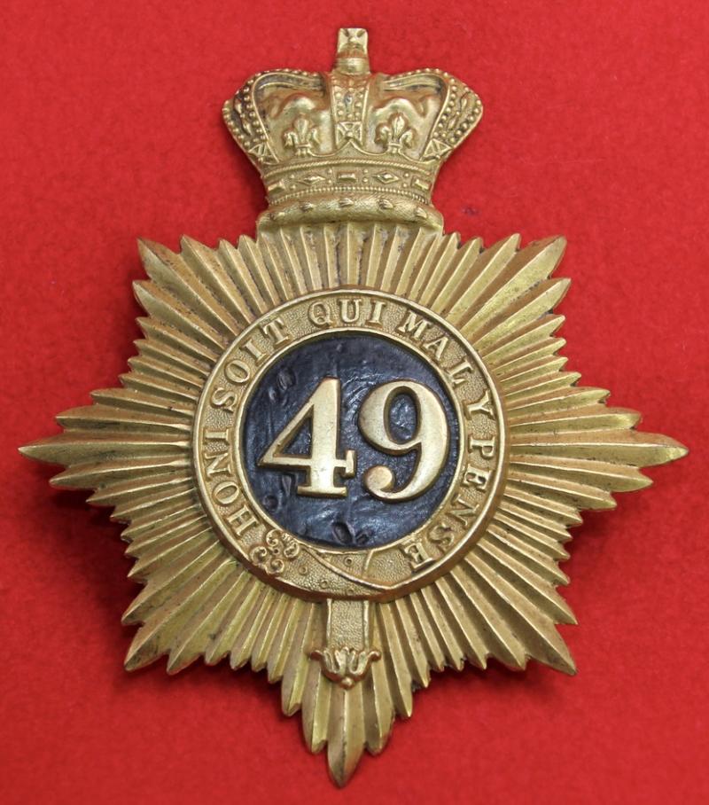 49th Foot Officer's Shako Plate