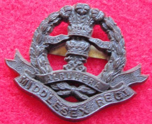 Middlesex Regt Plastic Cap Badge