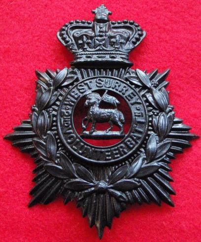 2nd VB West Surrey Regt Helmet Plate