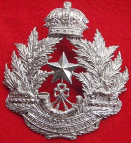 5th VB Cameronians Officer's Helmet Plate