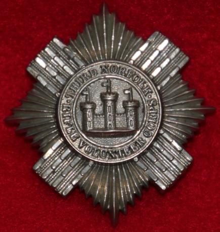 3rd Norfolk RVC Glengarry Badge