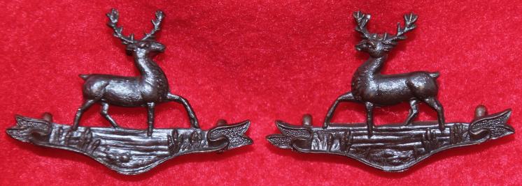 2nd VB Bedfordshire Regt Collar Badges
