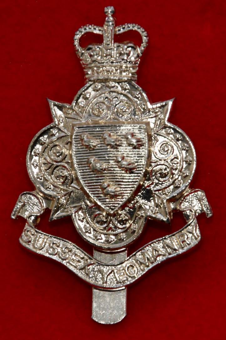 Anodised Sussex Yeomanry Cap Badge