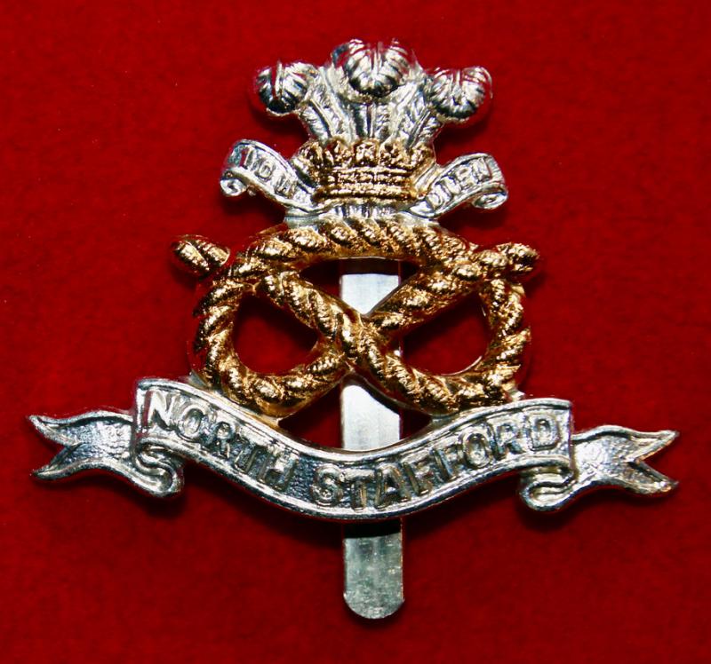 Anodised North Staffs Cap Badge