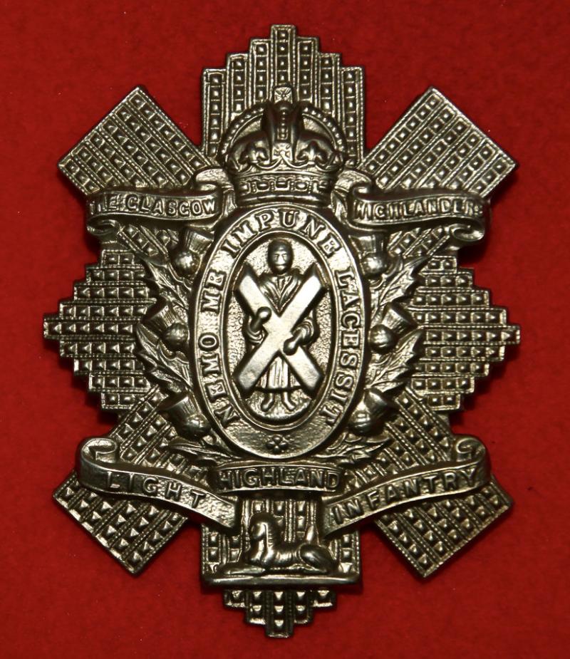 Glasgow Highlanders Glengarry Badge
