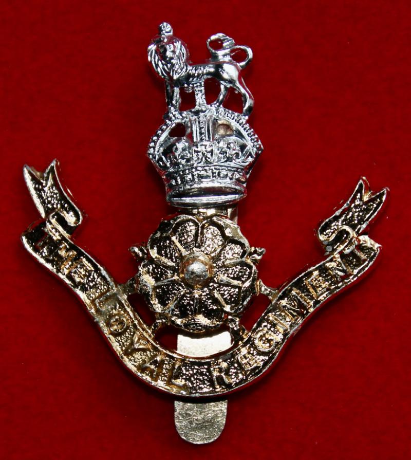 Anodised Loyal Regt KC Cap Badge