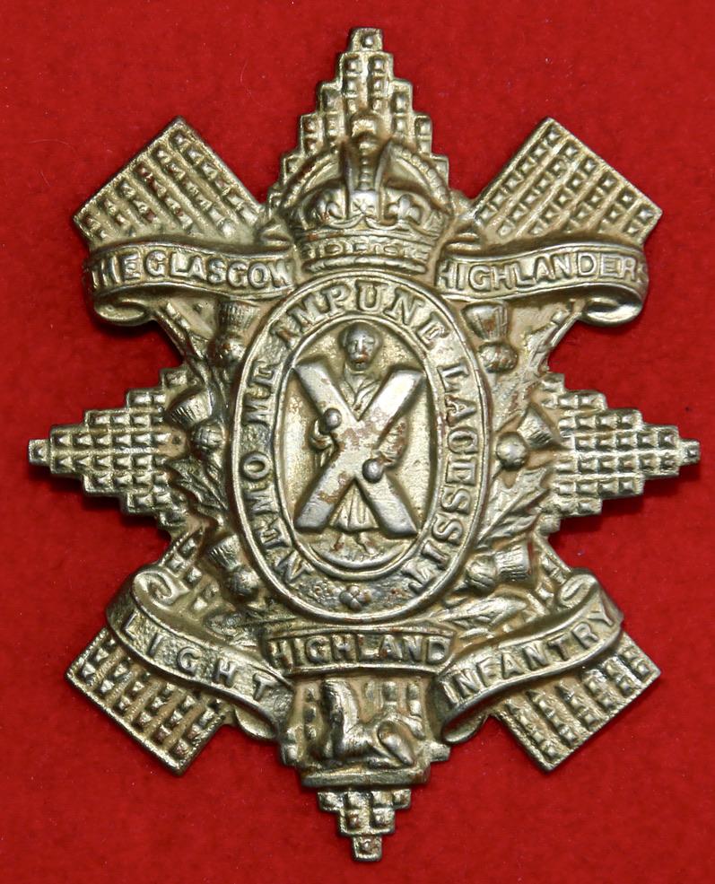 Glasgow Highlanders Glengarry Badge