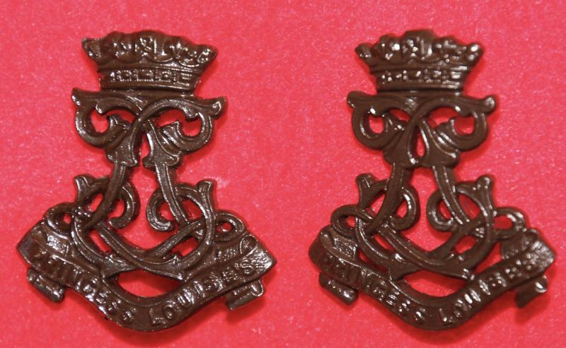 13th London OSD Collar Badges