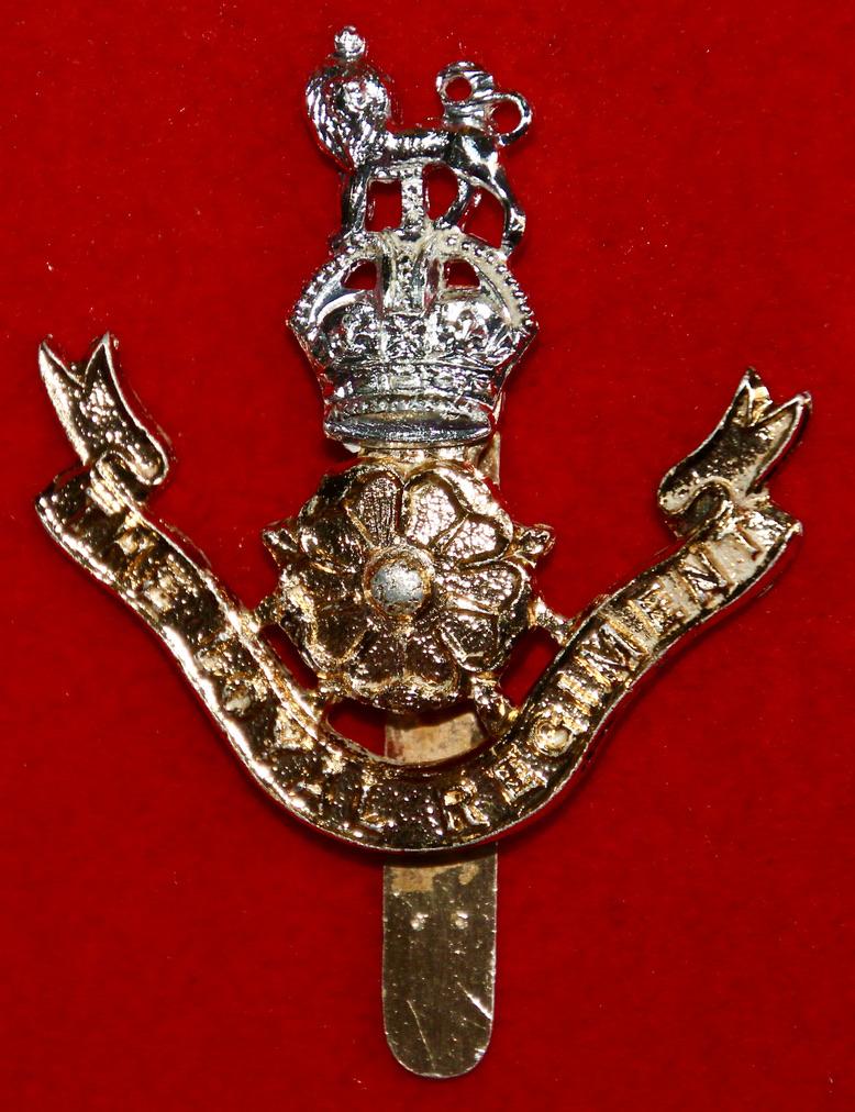 Anodised Loyal Regt KC Cap Badge