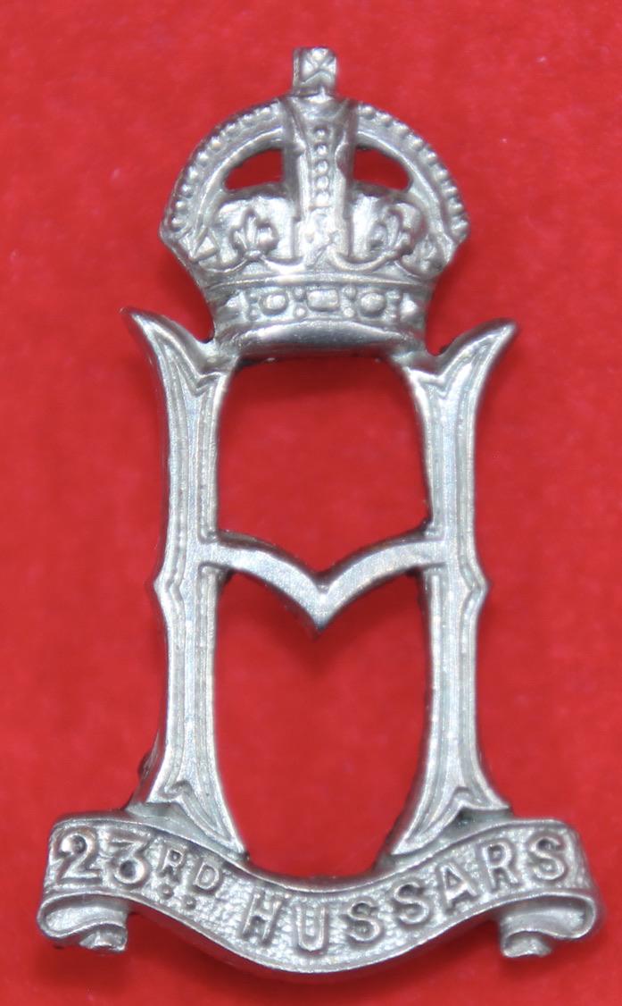 23rd Hussars Collar Badge