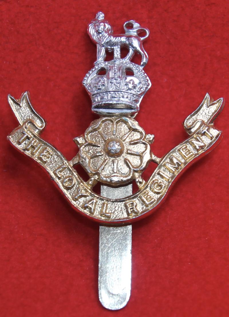 Anodised The Loyal Regt KC Cap Badge