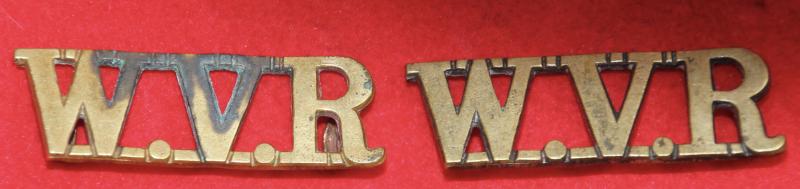 WVR Shoulder Titles