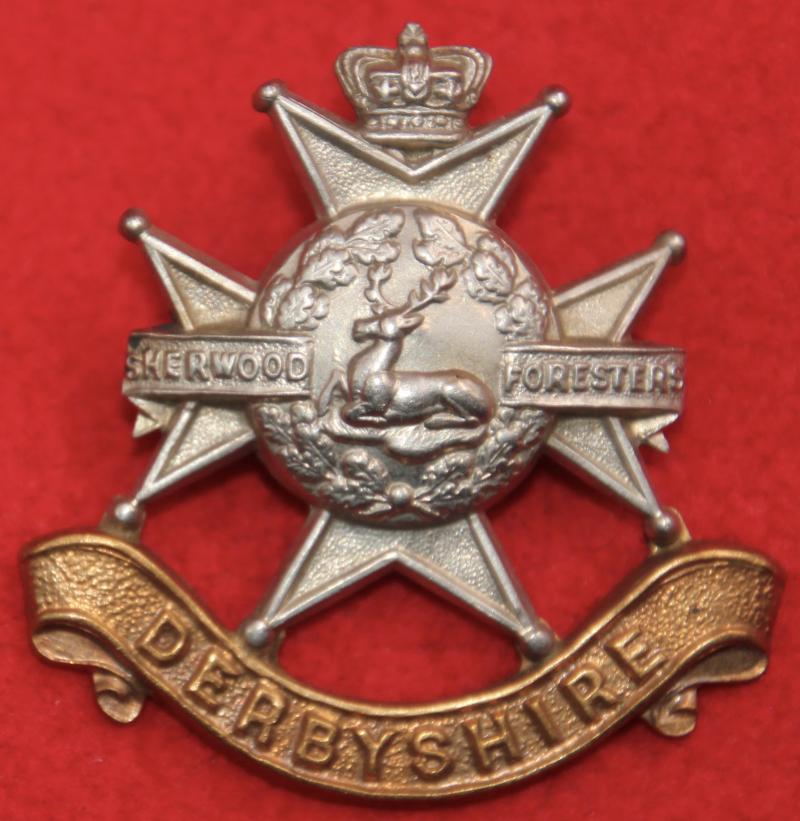 Victorian Derbyshire Cap Badge