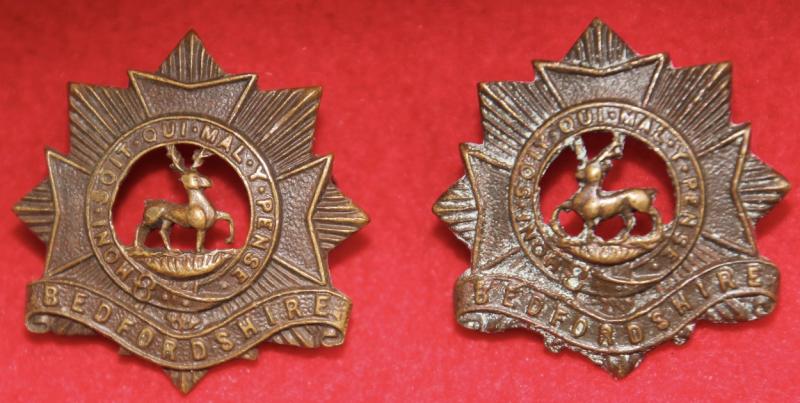 Beds Regt OSD Collar Badges