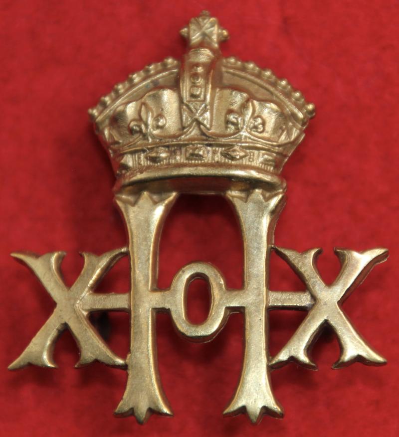 Victorian 20H Cap Badge