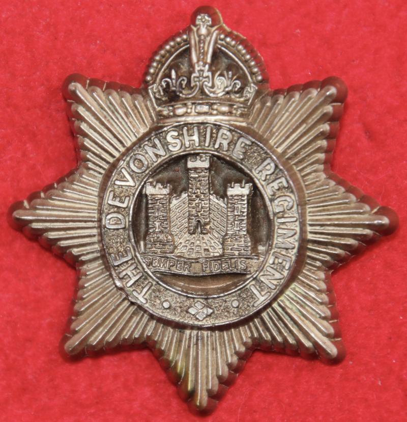 Devonshire Regt Plastic Cap Badge