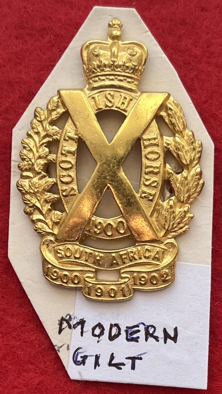 Scottish Horse Officer's Bonnet Badge