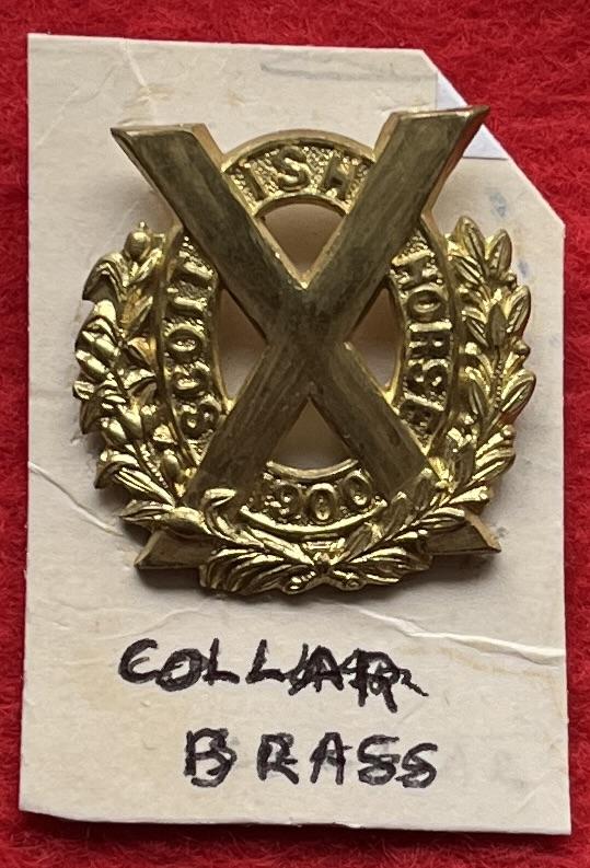 Scottish Horse IY Collar Badge