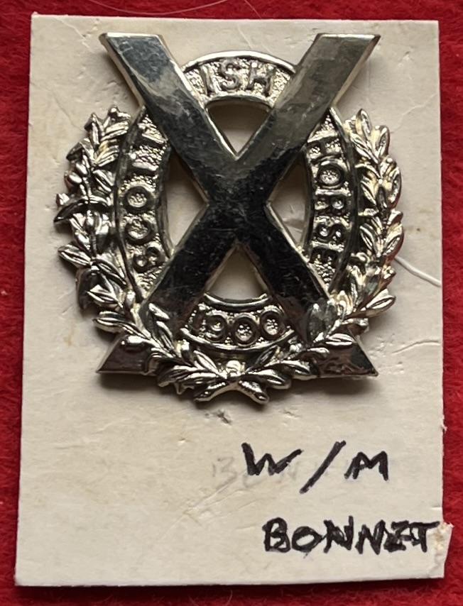 Scottish Horse IY Bonnet Badge