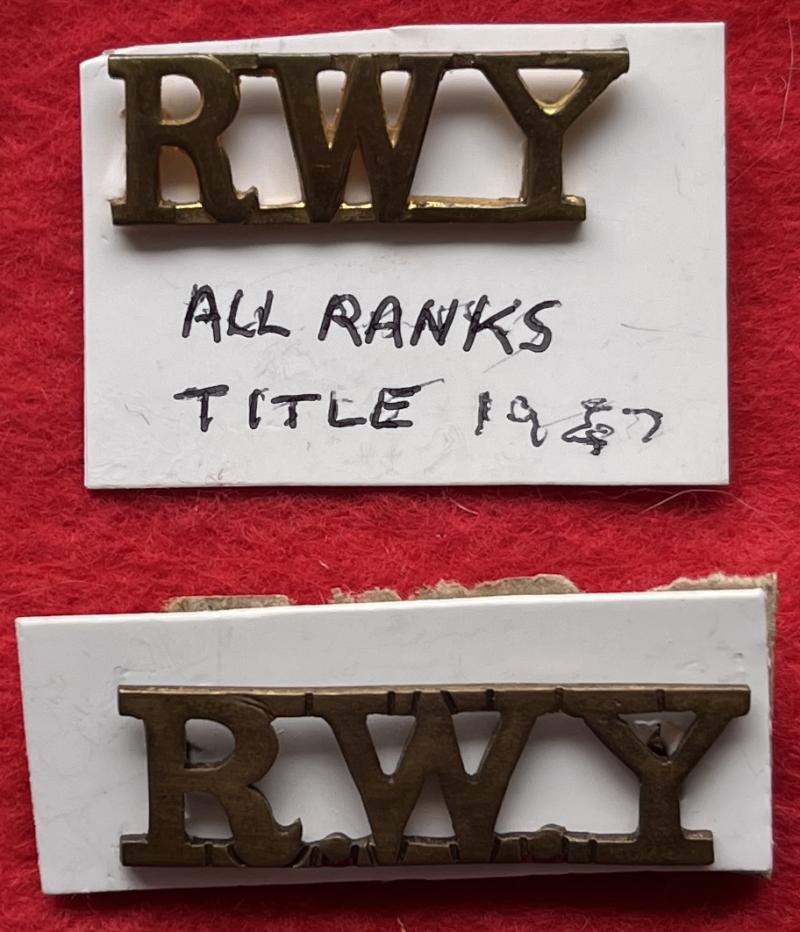 RWY Shoulder Titles