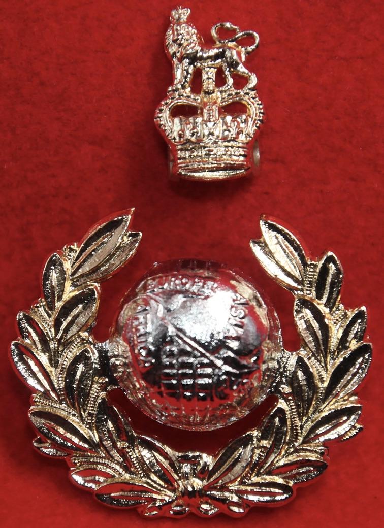 Anodised RM Officer's Cap Badge