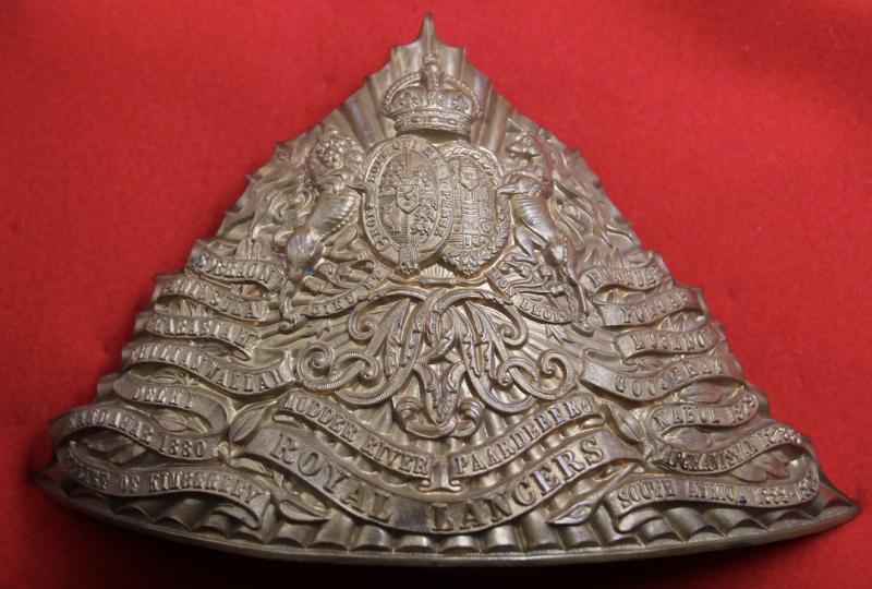 Edwardian 9th Lancers Czapka Plate