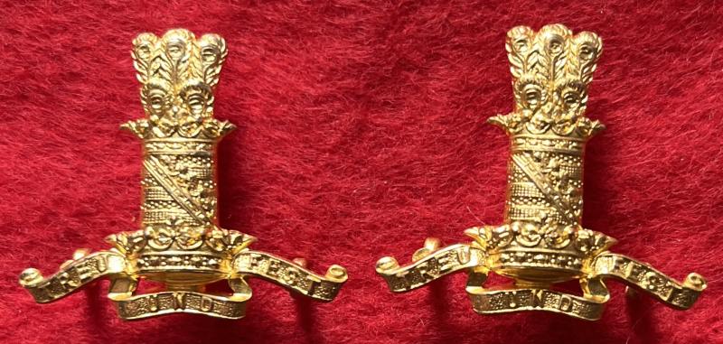 11th Hussars Officer's Collar Badges