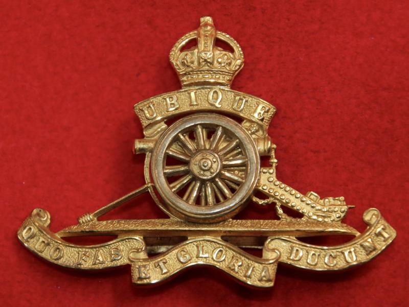 RA Officer's Cap Badge