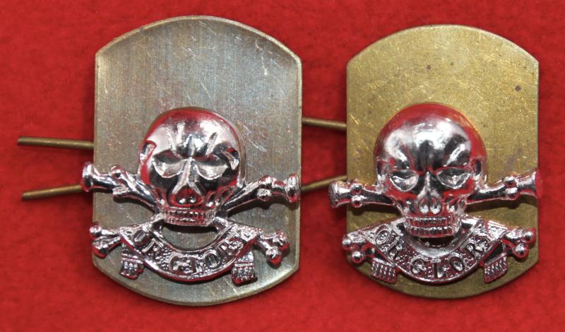 Anodised 17th/21st Lancers Collar Badges