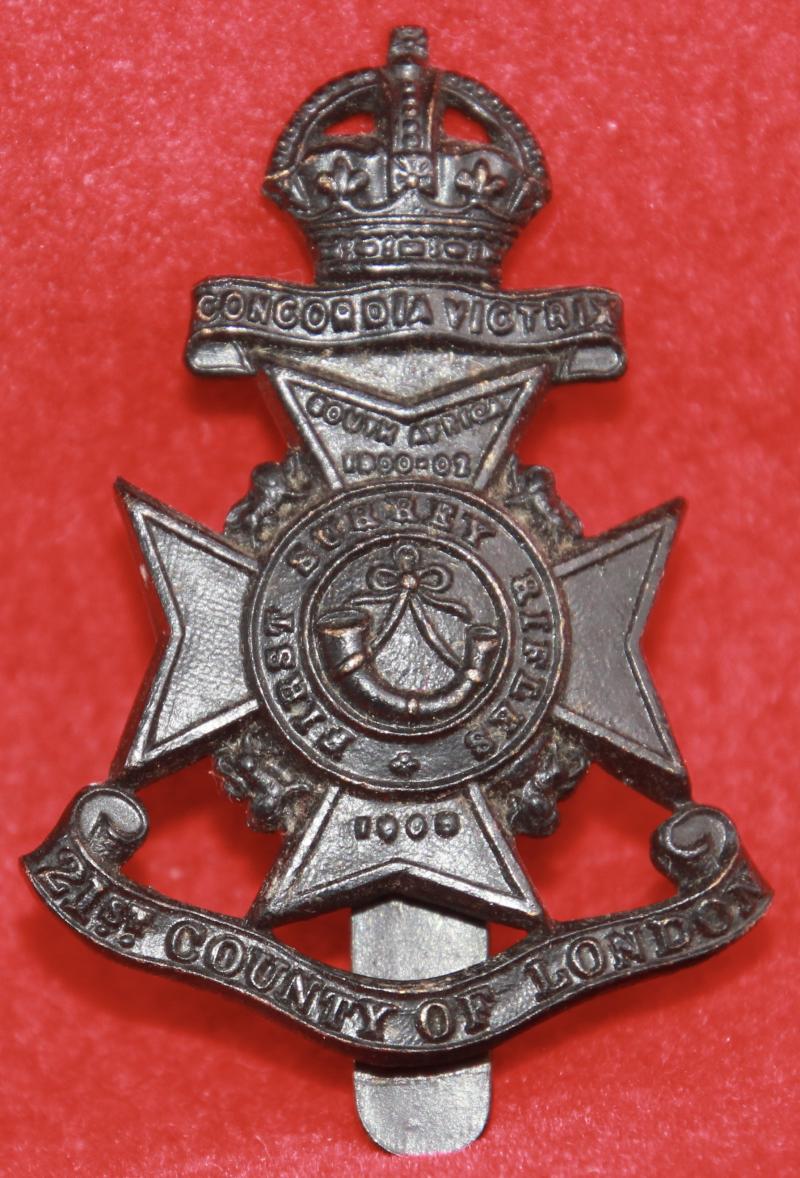 21st London Cap Badge