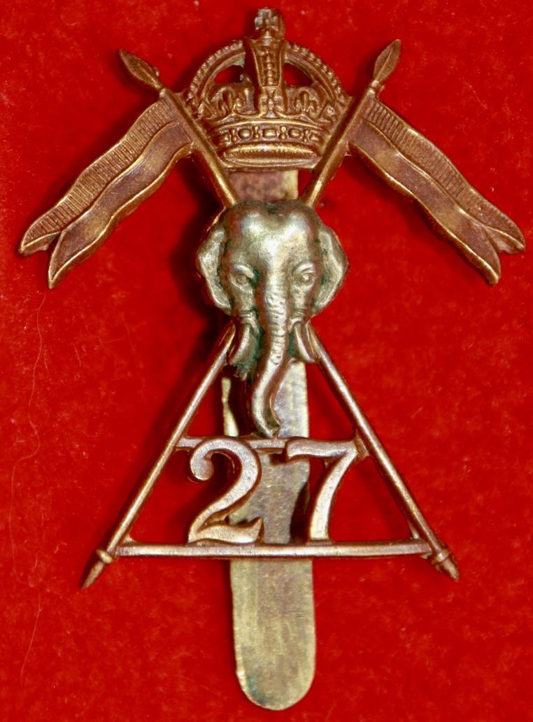 27th Lancers Cap Badge