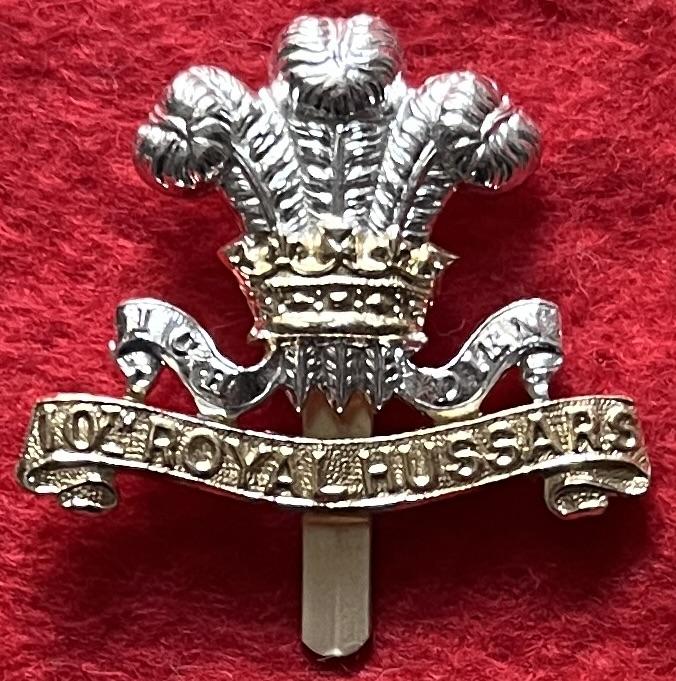 Anodised 10th Hussars Cap Badge