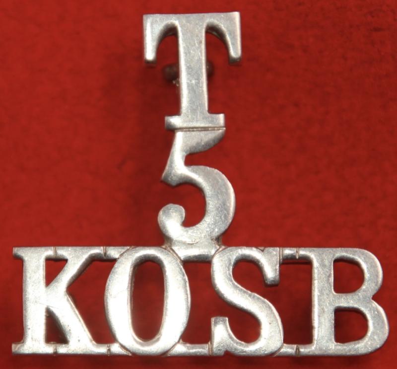 T/5/KOSB Shoulder Title