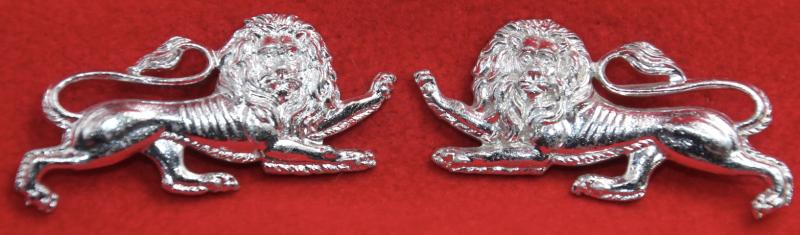 Anodised King's Own Collar Badges