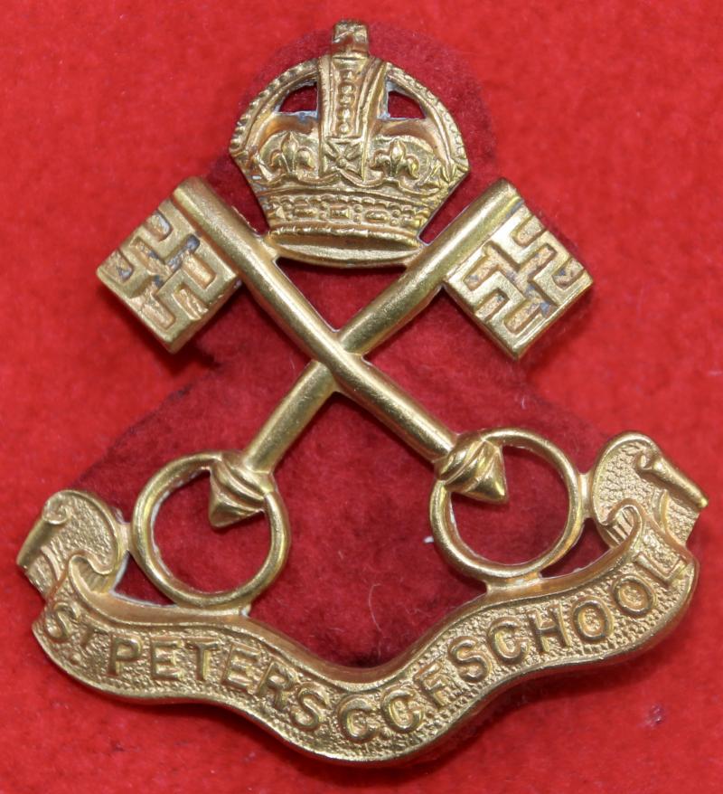 St Peter's CCF School Cap Badge