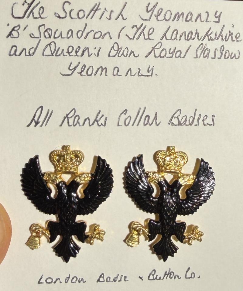 Scottish Yeomanry Collar Badges