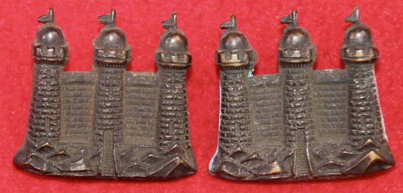Early KOSB Collar Badges