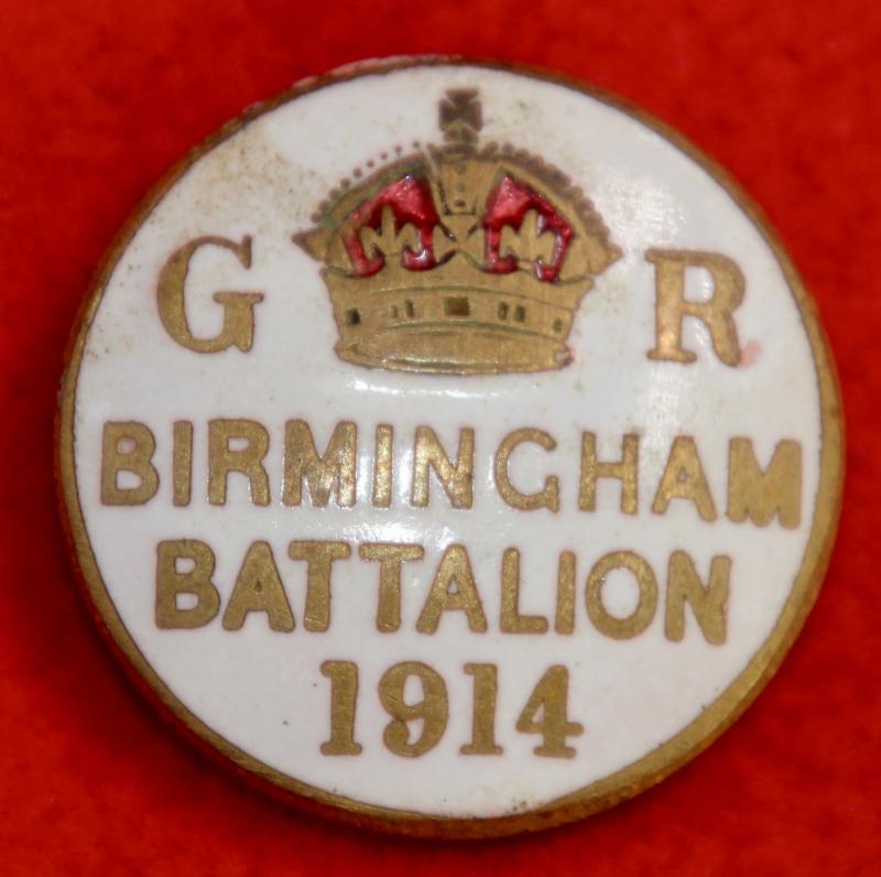 B'ham Battn Buttonhole Badge