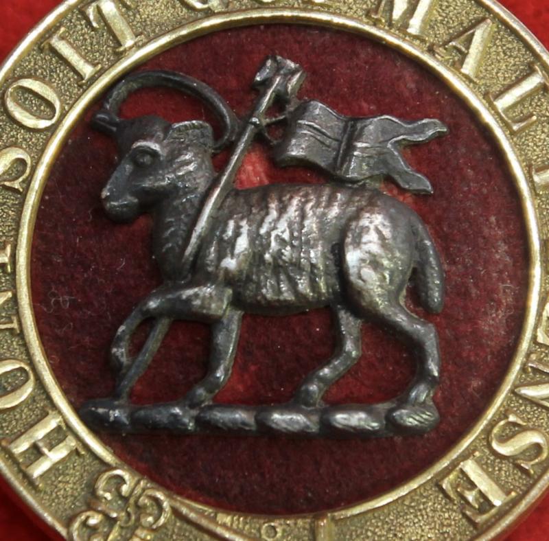 W Surrey Officer's Glengarry Badge