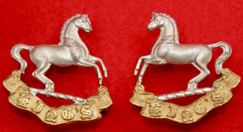 King's Regt Officer's Collar Badges
