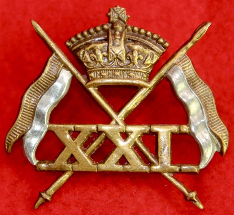 Victorian 21st Lancers Collar Badge
